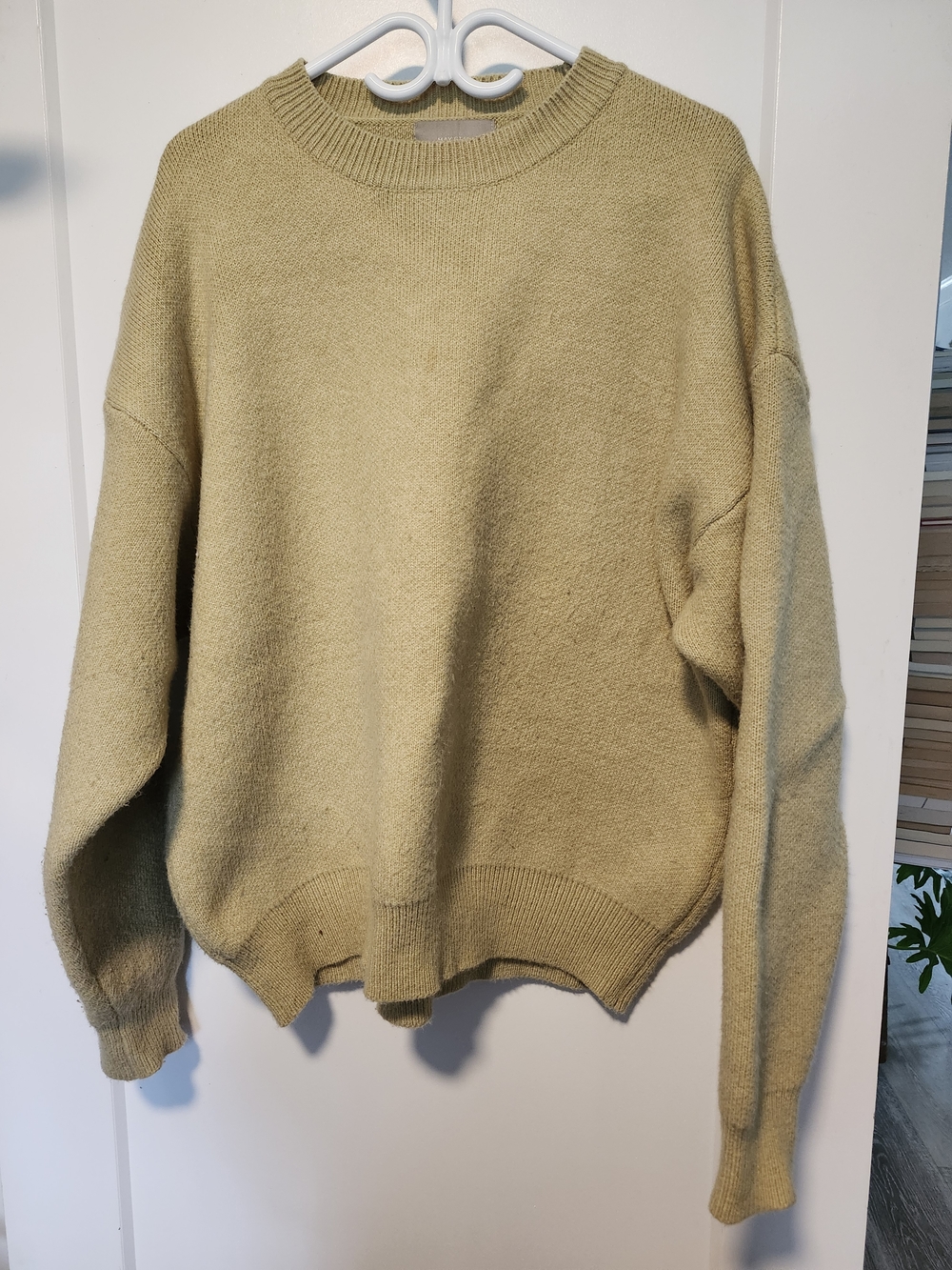 Heavy Wool Knit Sweater | Korean Made | Oversized Unisex | XL